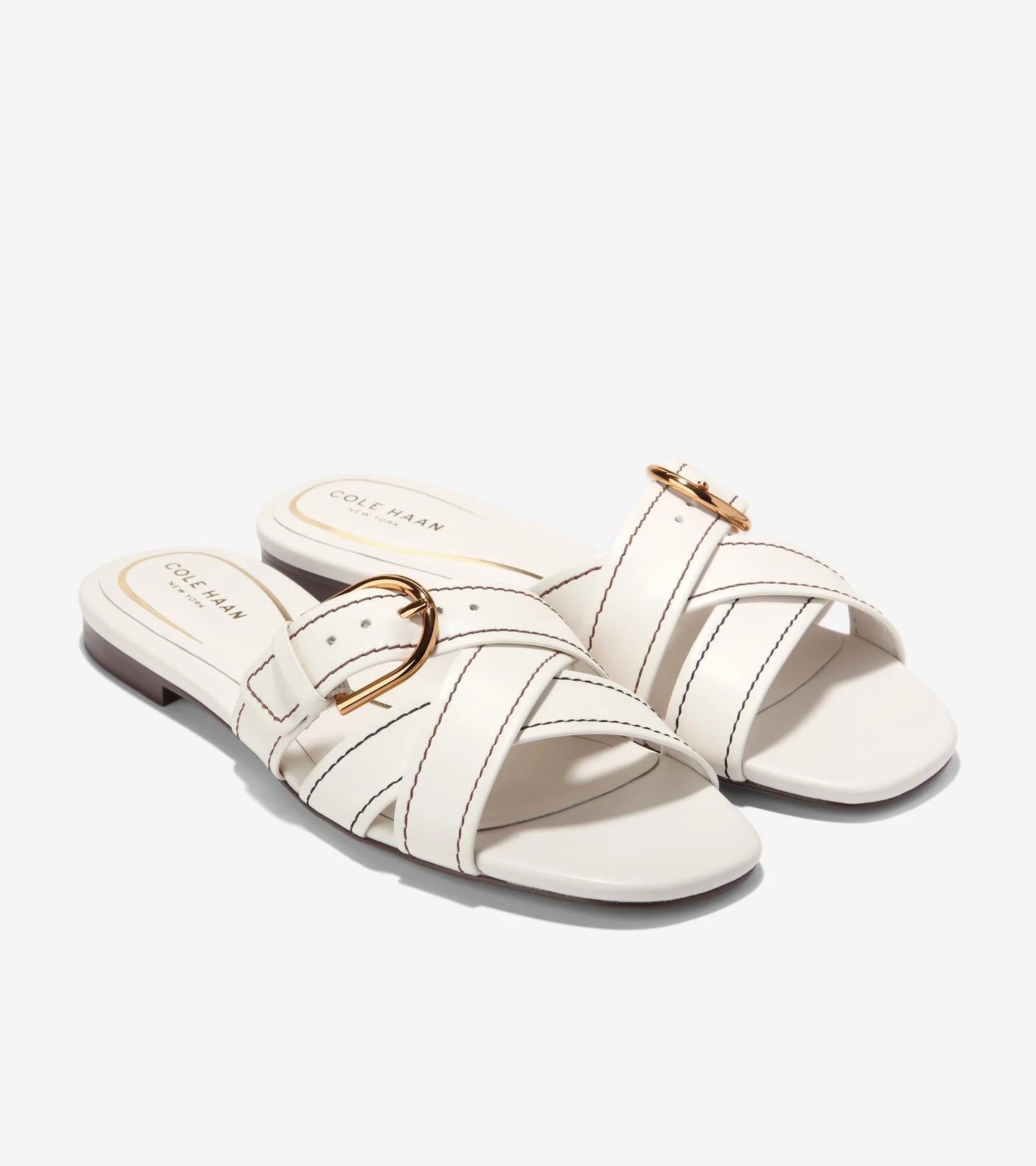 VELMA BUCKLE SLIDE SANDALS