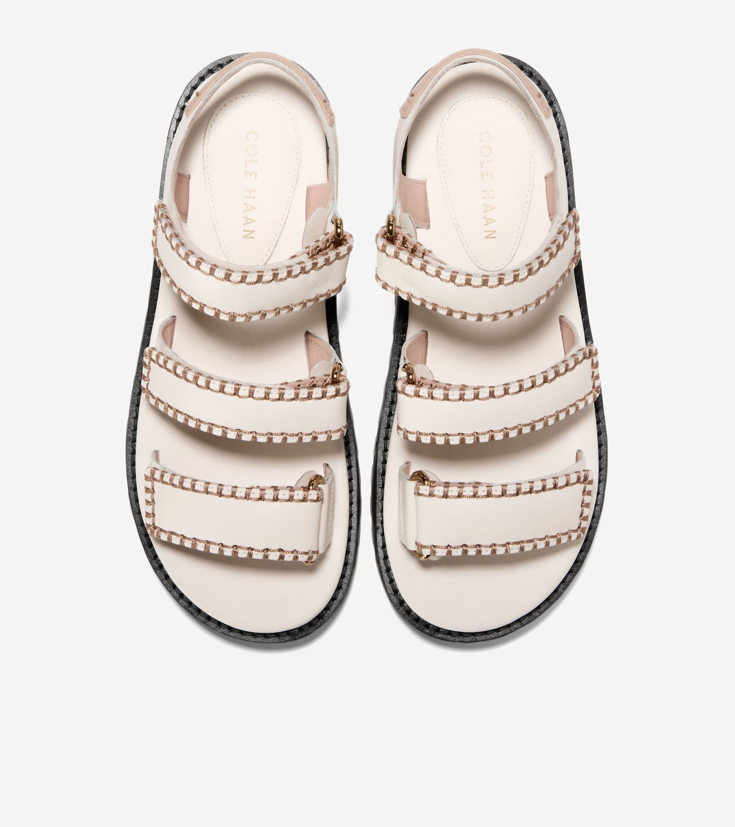 GRANDPRØ DAYLIN WEDGE TRIPLE STRAP SANDALS