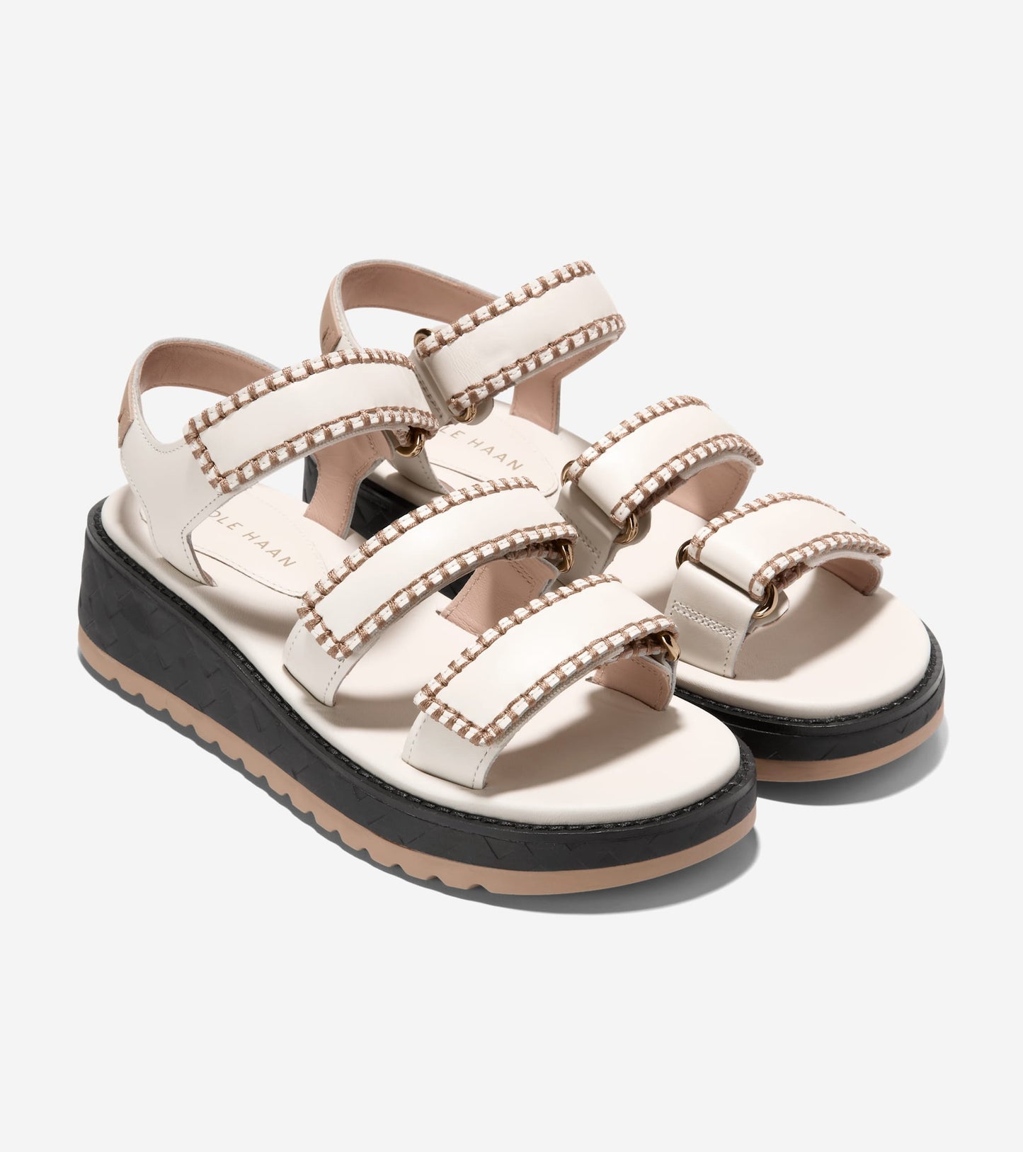 GRANDPRØ DAYLIN WEDGE TRIPLE STRAP SANDALS