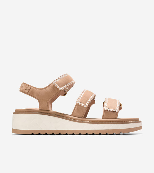 GRANDPRØ DAYLIN WEDGE TRIPLE STRAP SANDALS