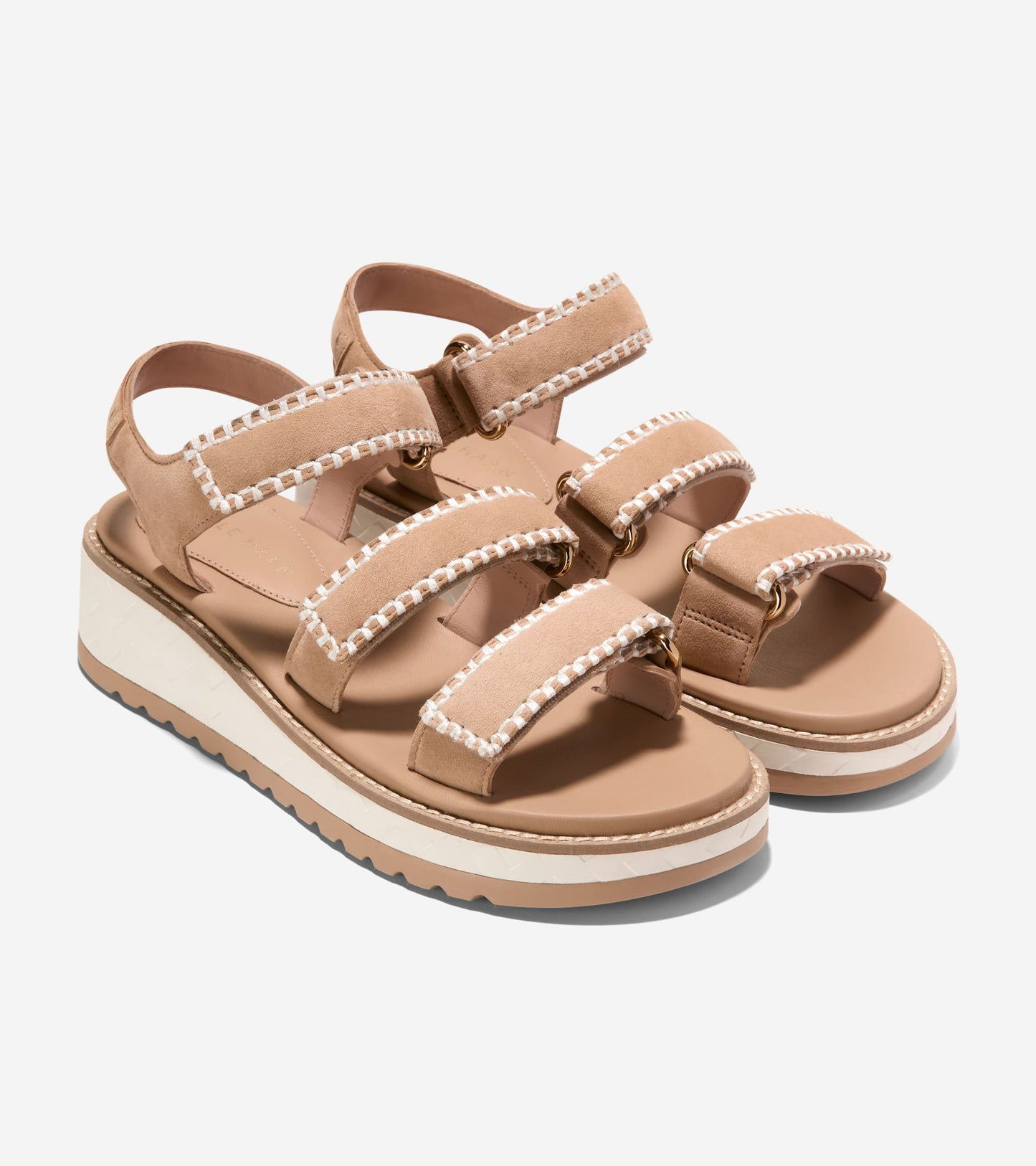 GRANDPRØ DAYLIN WEDGE TRIPLE STRAP SANDALS